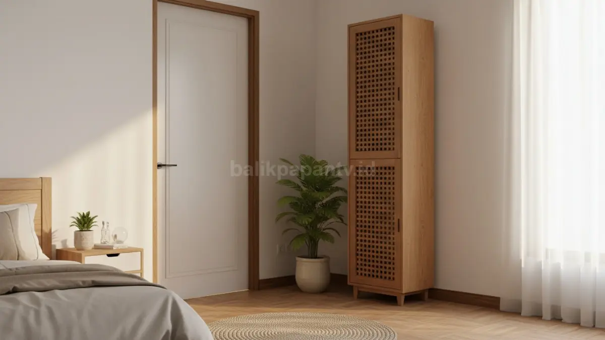 Lemari sepatu vertikal dengan pintu kisi udara (BTV/Ai)