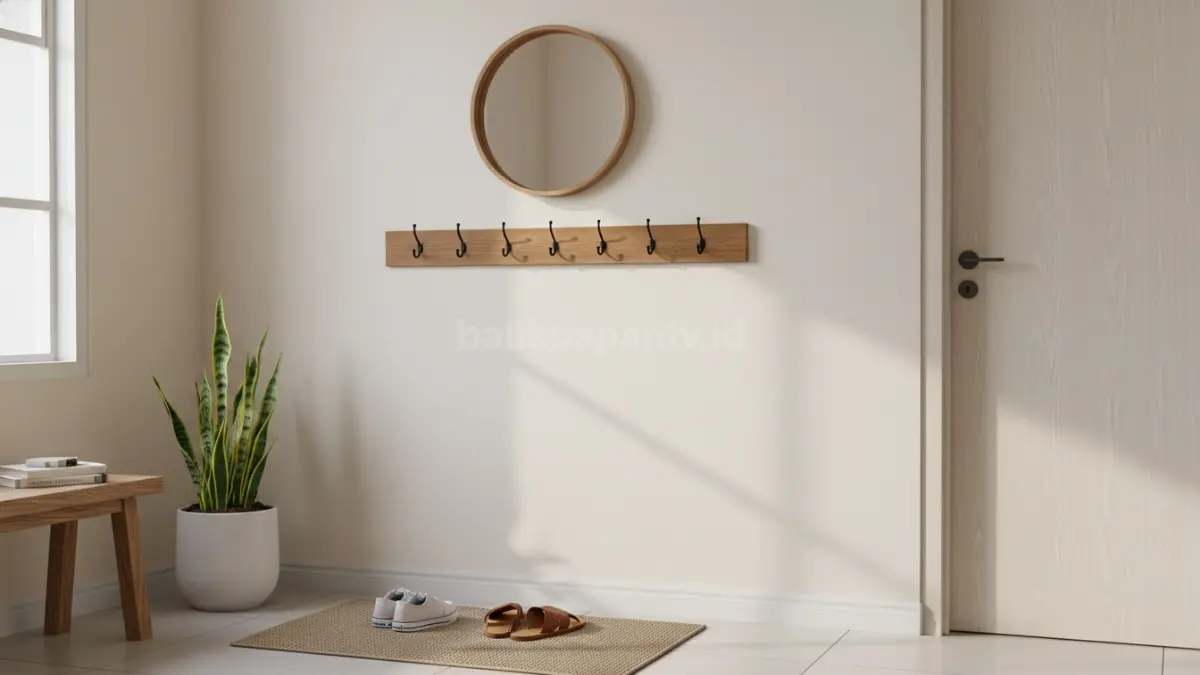 Wall-mounted coat rack (gantungan dinding tersembunyi) (BTV/Ai)