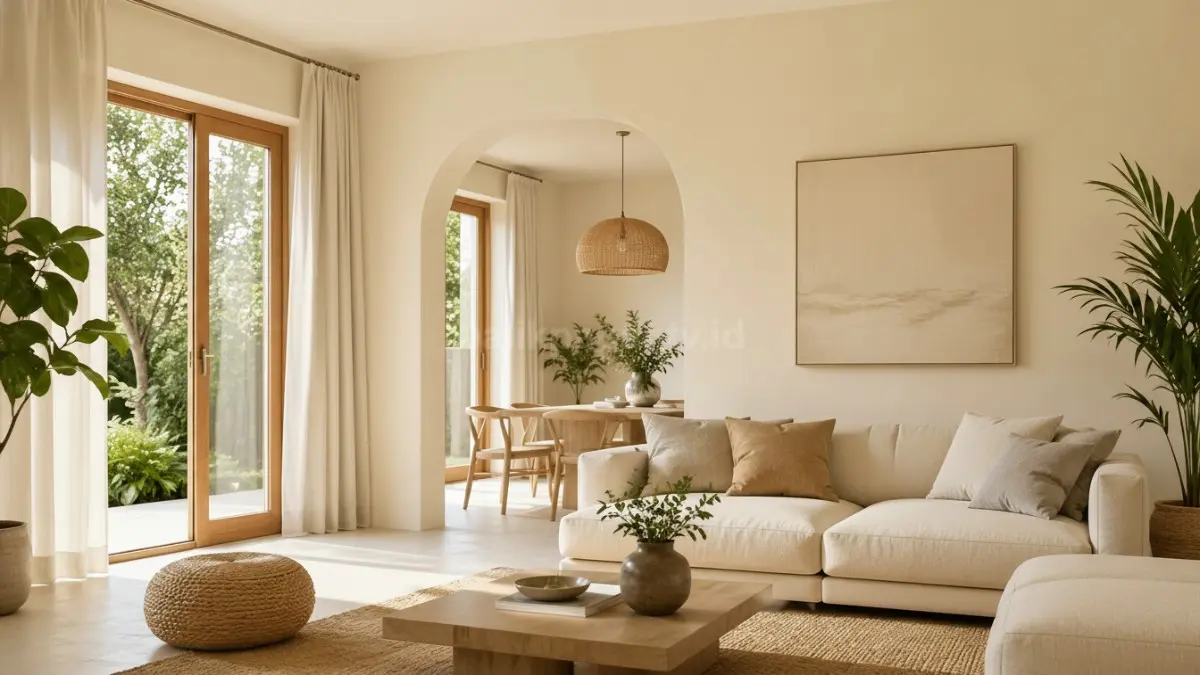 Warna cat rumah krem atau beige. (BTV/Ai)
