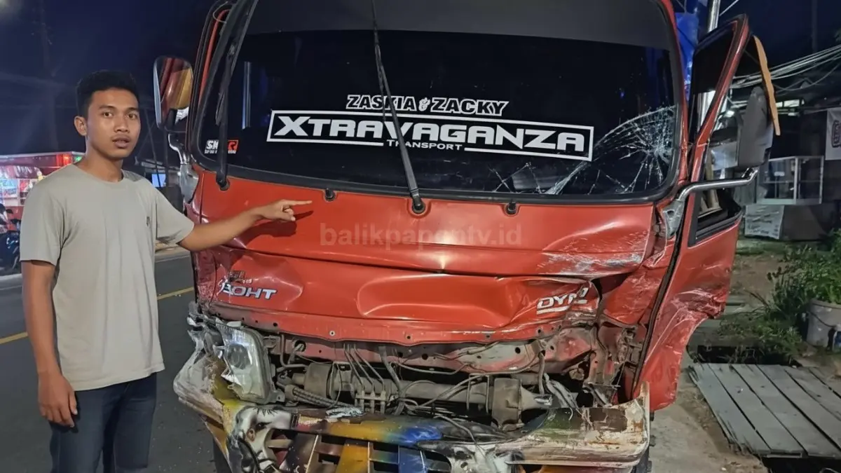 Kondisi truk rem blong.