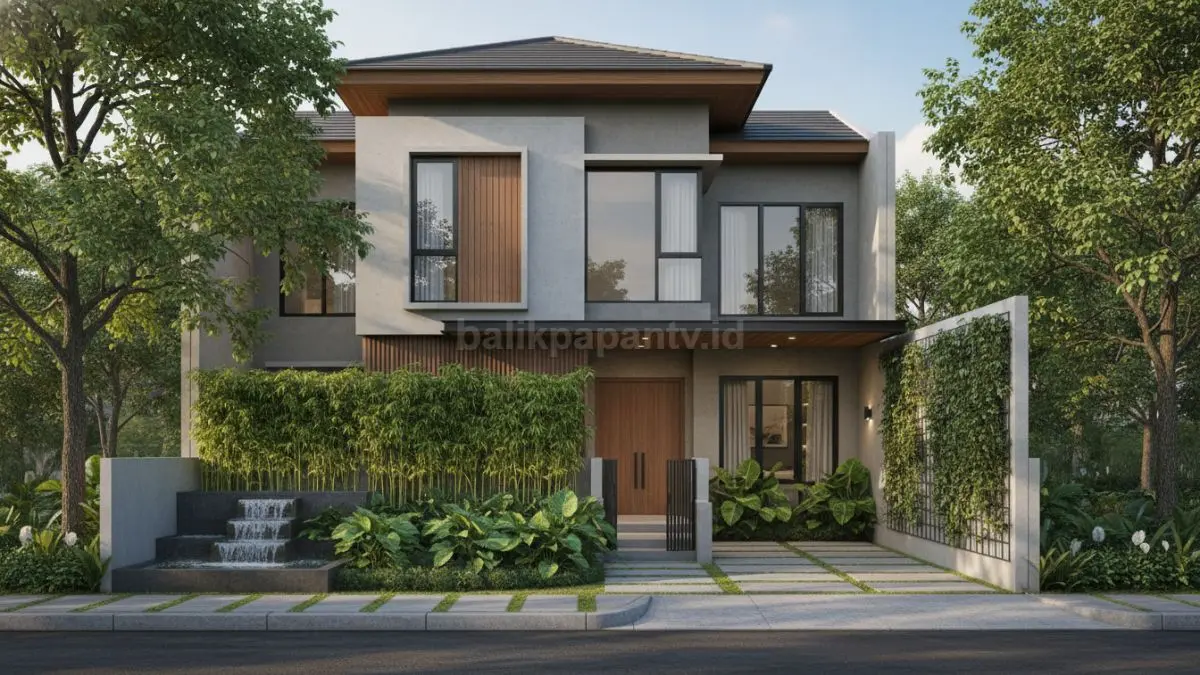 Desain buffer zone depan rumah untuk mengurangi kebisingan
