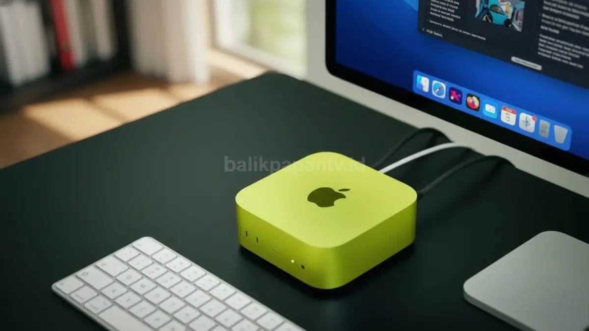 Mac Neo desktop mini Apple dengan desain ringkas siap digunakan di meja kerja modern (BTV/Ai)