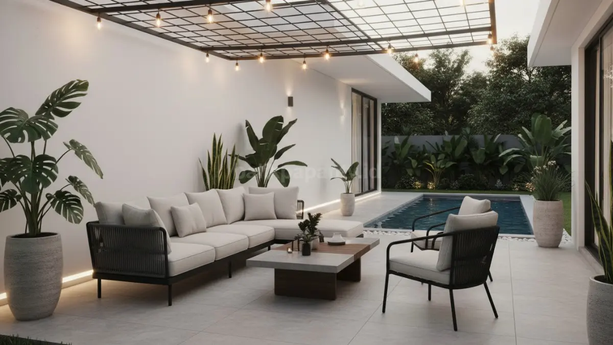 Minimalis modern outdoor. (BTV/Ai)