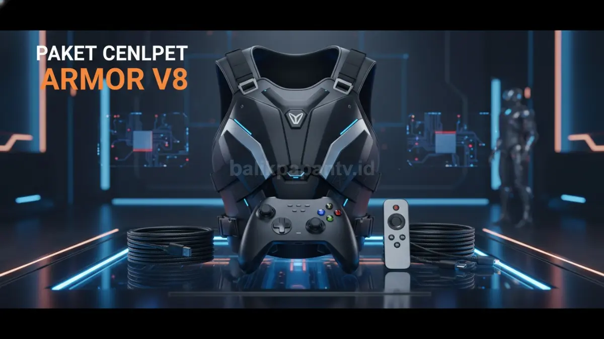 Paket lengkap Armor V8 dengan controller, kabel, dan remote (BTV/Ai)