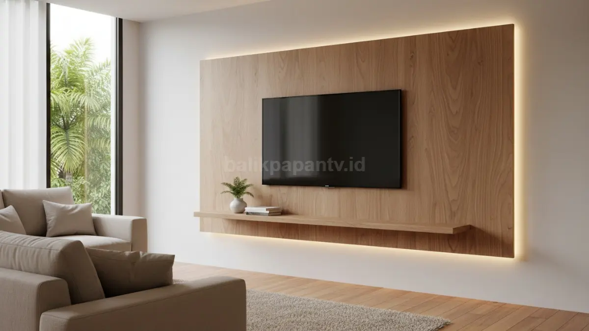 Panel Kayu Natural dengan Finishing Halus (BTV/Ai)