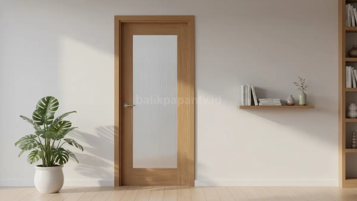  Pintu dengan aksen kaca buram. (BTV/Ai)