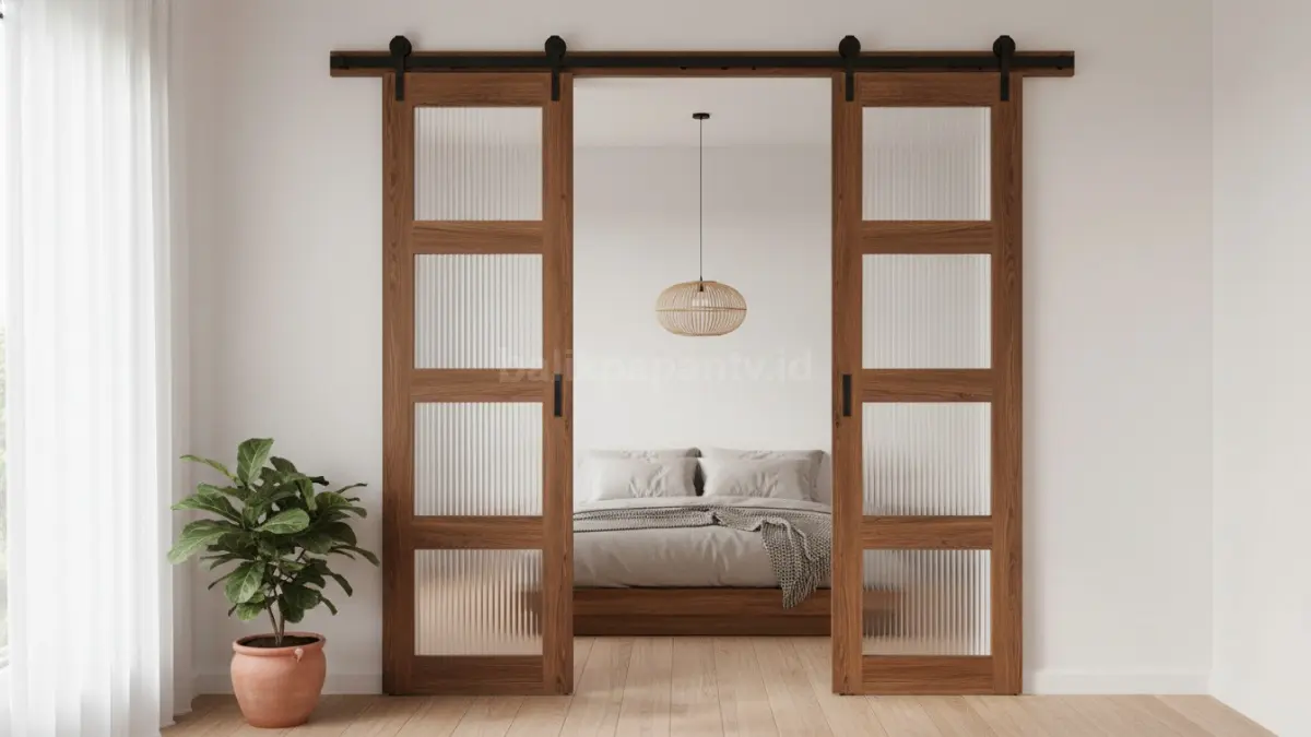 Pintu sliding hemat ruang. (BTV/Ai)