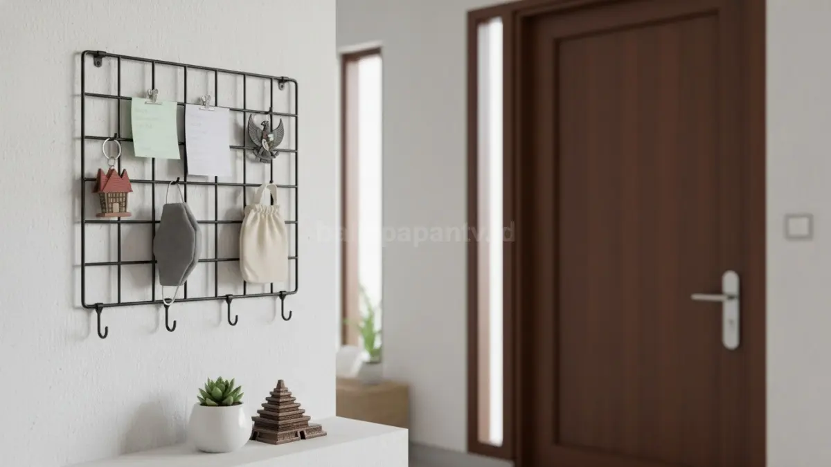 Rak Kunci Metal Minimalis dengan Grid Organizer (BTV/Ai)