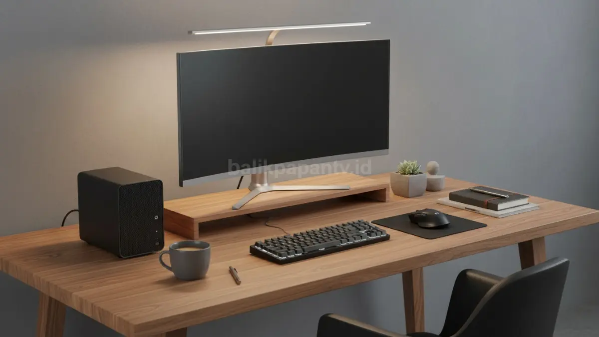 Setup meja kerja minimalis dengan perangkat desktop mini (BTV/Ai)