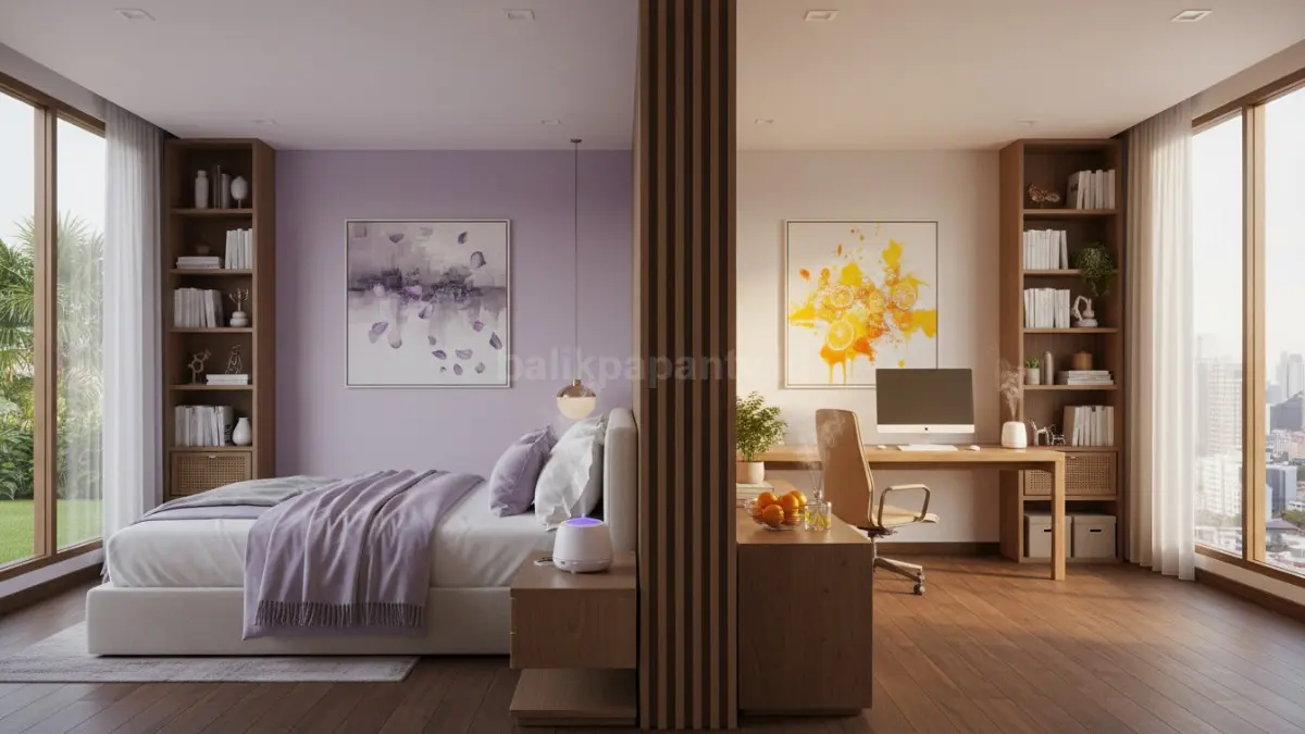 Aroma lavender kamar tidur, citrus ruang kerja, penempatan tepat membuat suasana nyaman, fokus, dan estetik optimal (BTV/Ai)