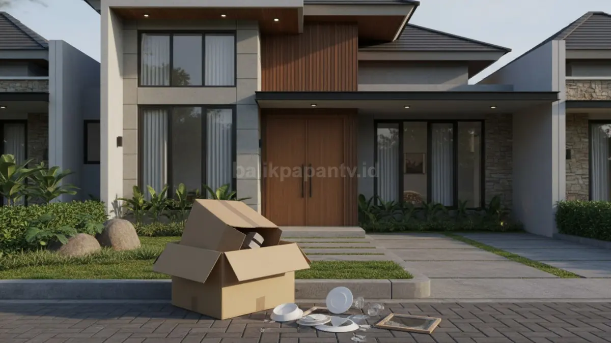 Contoh kesalahan kardus tipis yang mudah rusak
