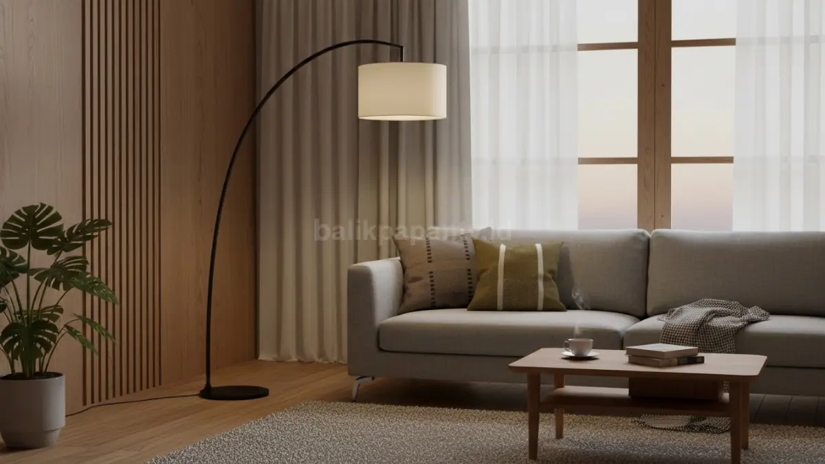  Floor lamp lengkung modern (arc lamp) (BTV/Ai)