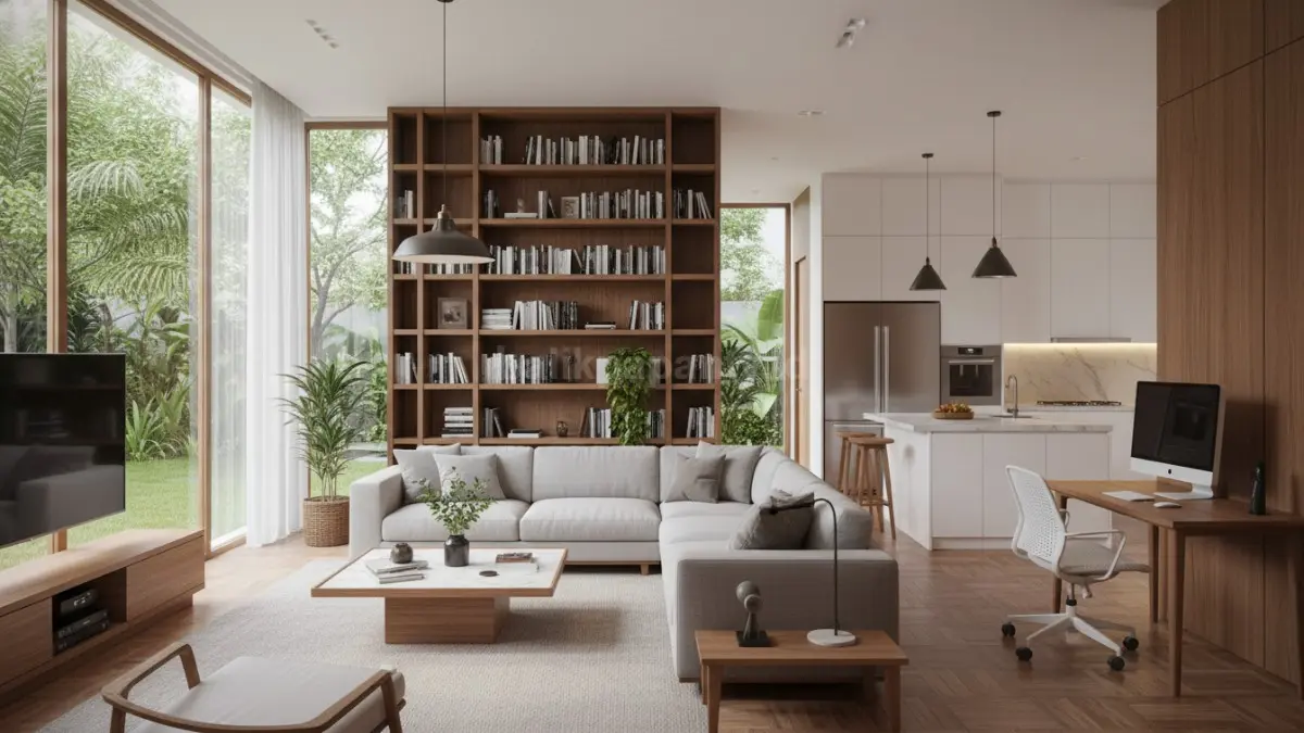 Interior rumah modern yang rapi dan mendukung aktivitas harian Interior rumah modern yang rapi dan mendukung aktivitas harian