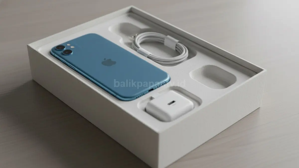 Isi paket iPhone Air HDC lengkap dengan kabel Type-C dan adaptor 20 watt
(BTV/Ai)