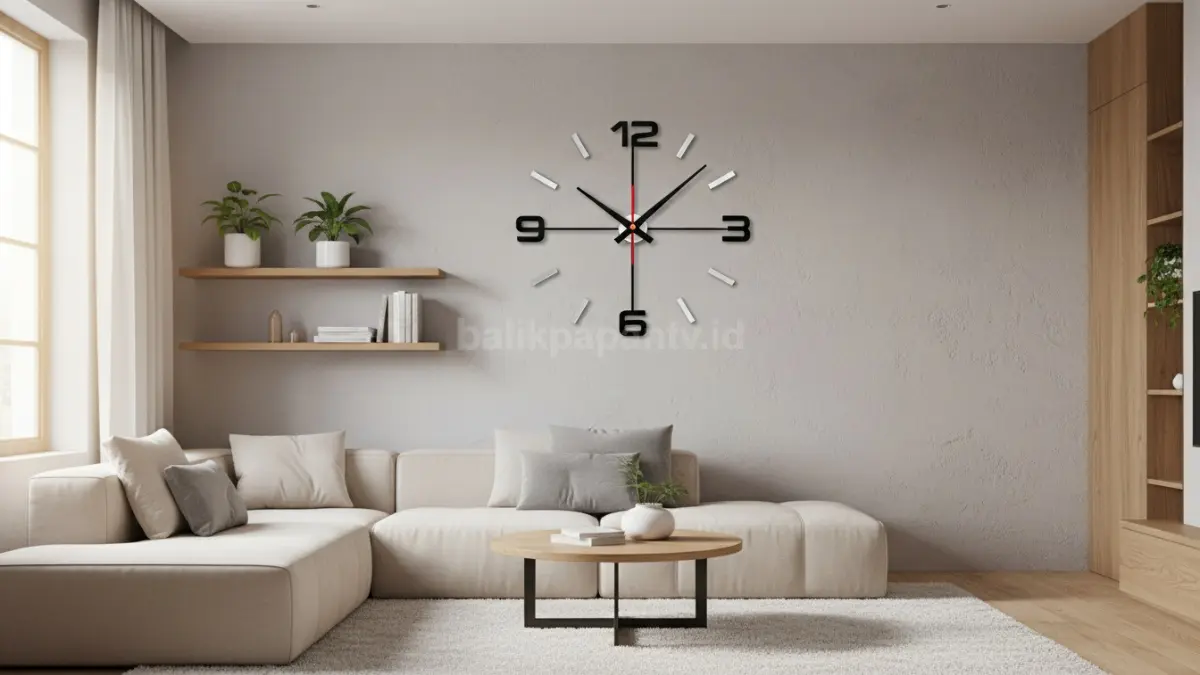Jam Dinding Tanpa Bingkai (Frameless Floating Clock) (BTV/Ai)