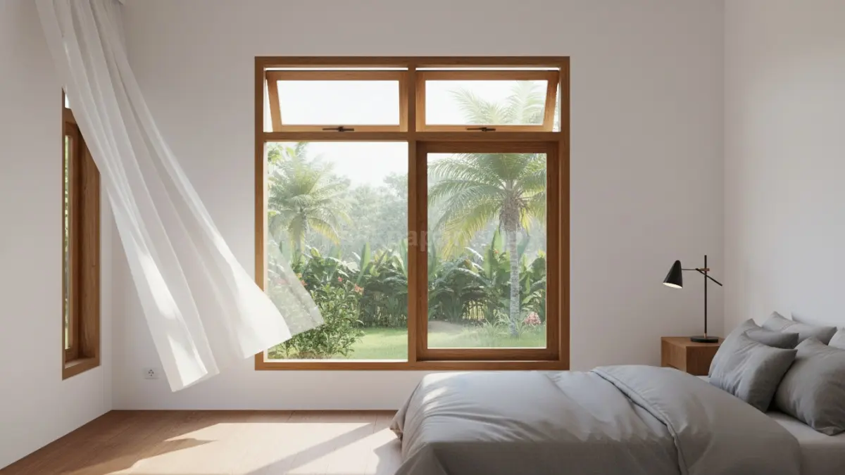 Jendela kombinasi ventilasi atas. (BTV/Ai)