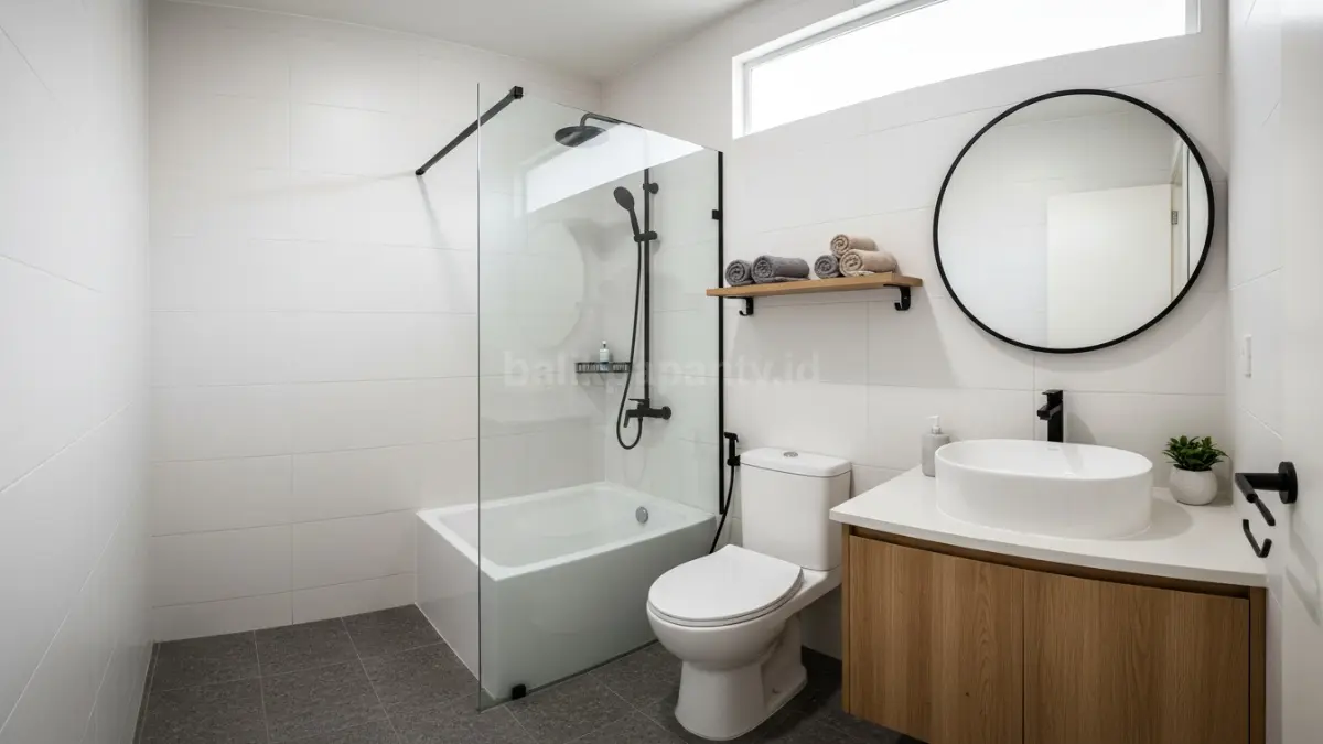 Kamar mandi kecil ukuran compact di lahan terbatasKamar mandi kecil ukuran compact di lahan terbatas

