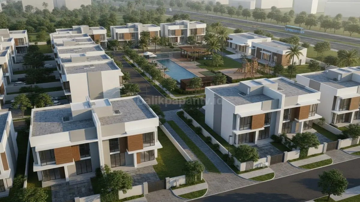 Lingkungan residence dengan akses jalan dan fasilitas umum terhubung. (BTV/A)
