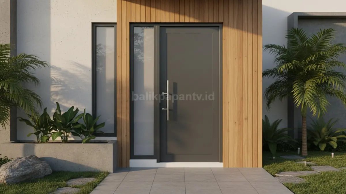 Pintu aluminium modern. (BTV/Ai)