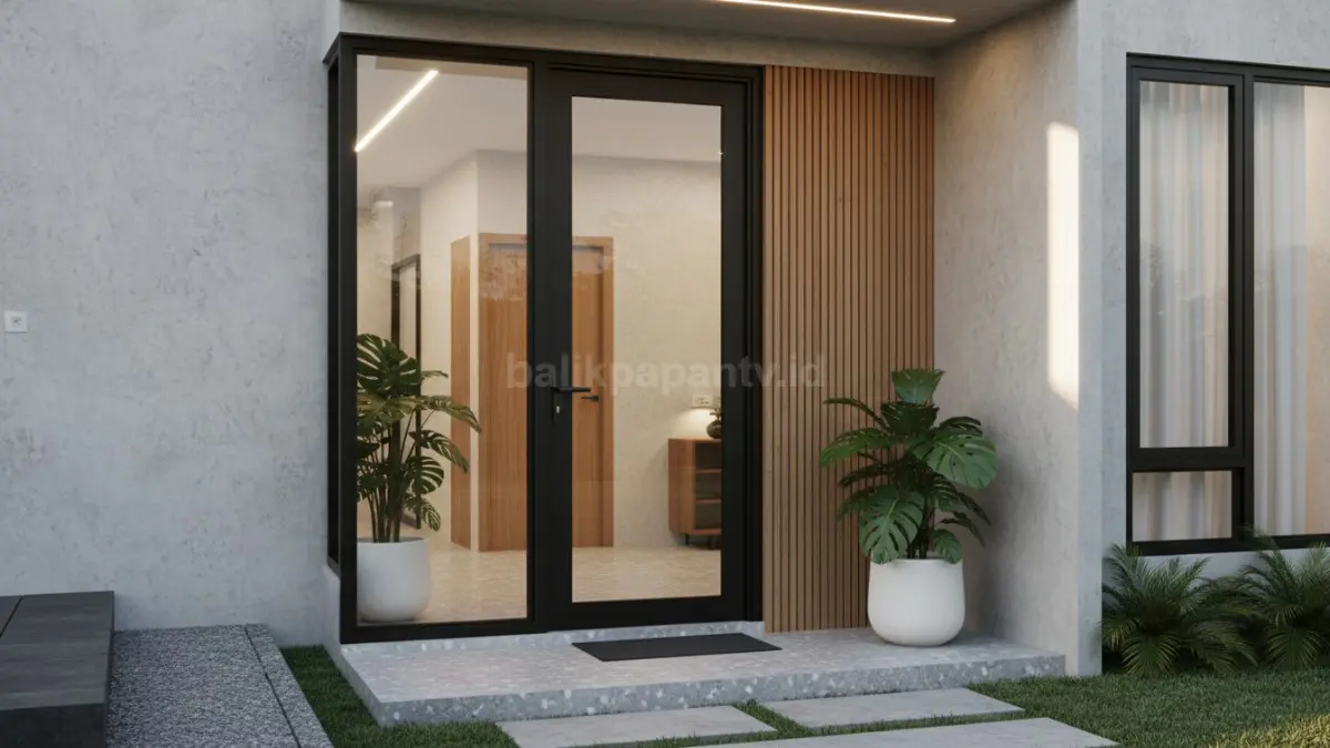 Pintu kombinasi kaca. (BTV/Ai)