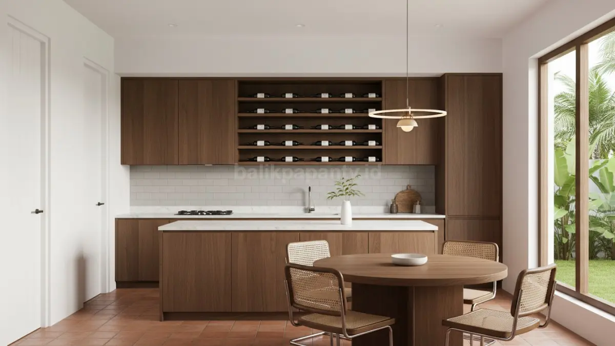  Rak wine built-in dalam kabinet dapur (BTV/Ai)