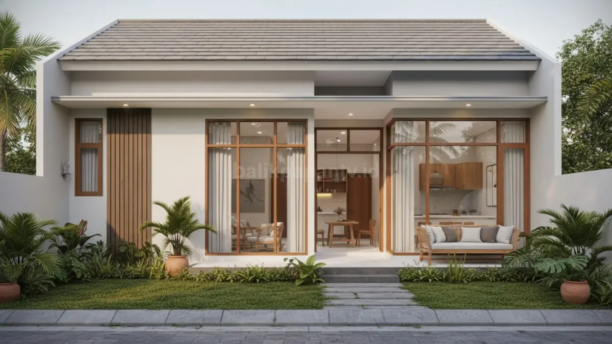 Rumah modern dengan desain simpel dan tata ruang terbuka yang efisien  (BTV/Ai)
