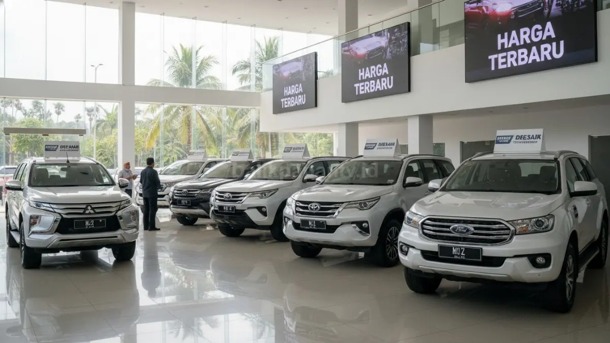 Showroom Prabu Motor dengan deretan mobil diesel siap jual harga terbaru (BTV/Ai)