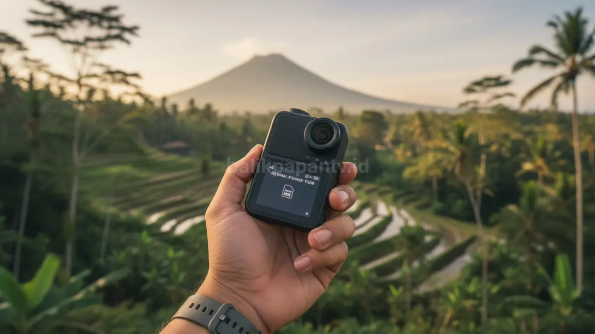 Tampilan Pocket 4 dengan fitur memori internal dan desain compact (BTV/Ai)