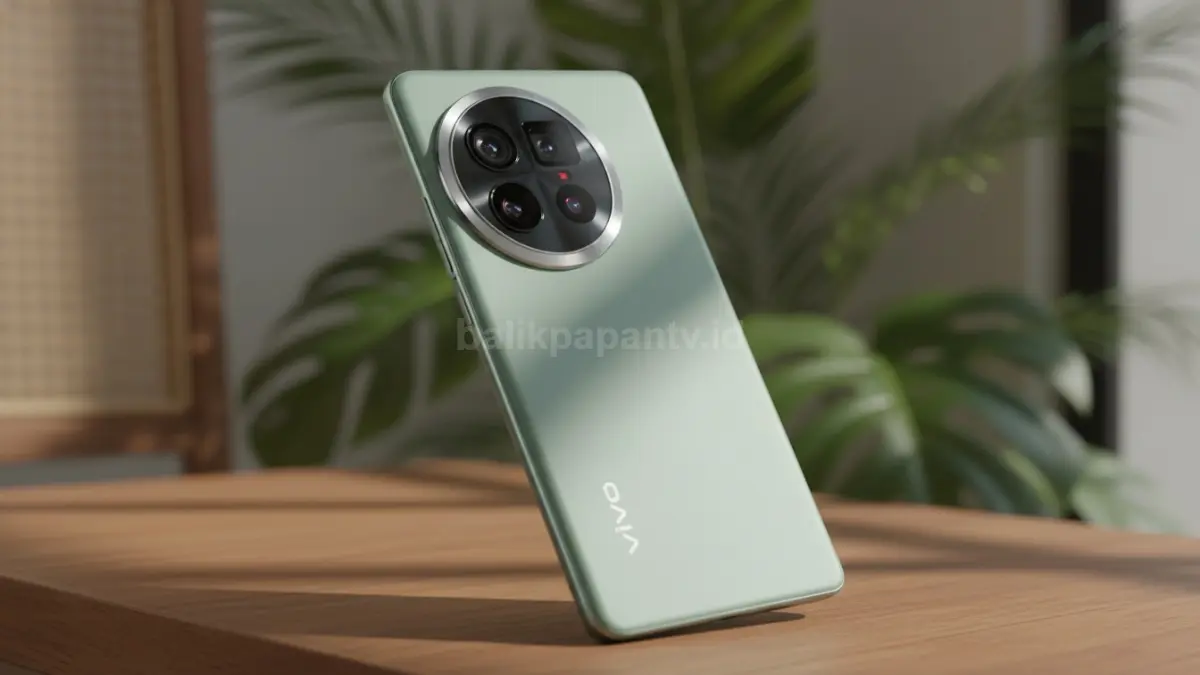 Vivo X300 Ultra dengan desain hijau pastel dan modul kamera besar yang mencolok (BTV/Ai)