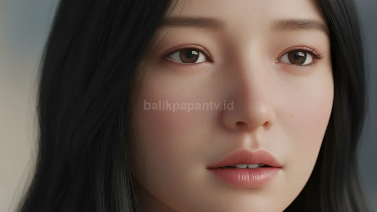 Detail wajah silikon platinum Noetix Xiao Yue yang menyerupai kulit manusia asli (BTV/Ai)