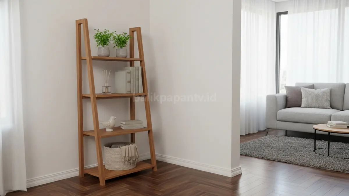  Ladder Rack Industrial Hitam untuk Tampilan Modern Tegas (BTV/Ai)