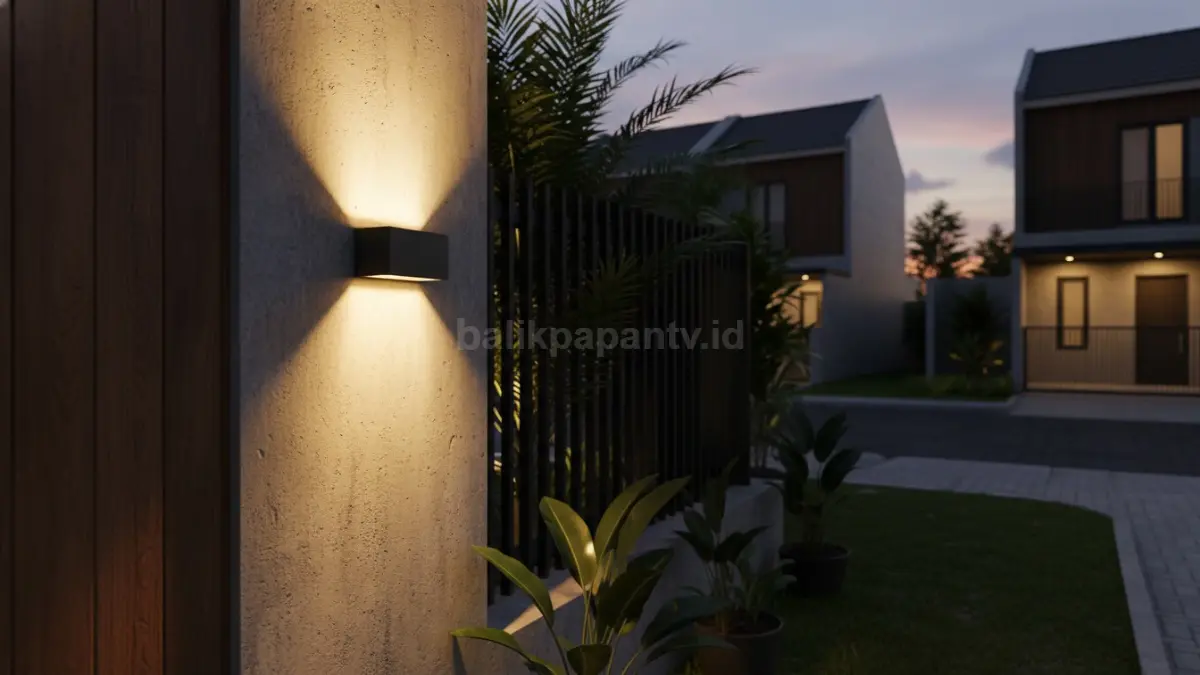 Lampu tanam dinding modern. (BTV/Ai)