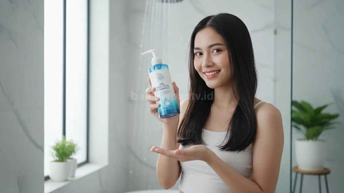Perawatan rambut lepek dengan sampo oil control untuk menjaga rambut tetap segar seharian.