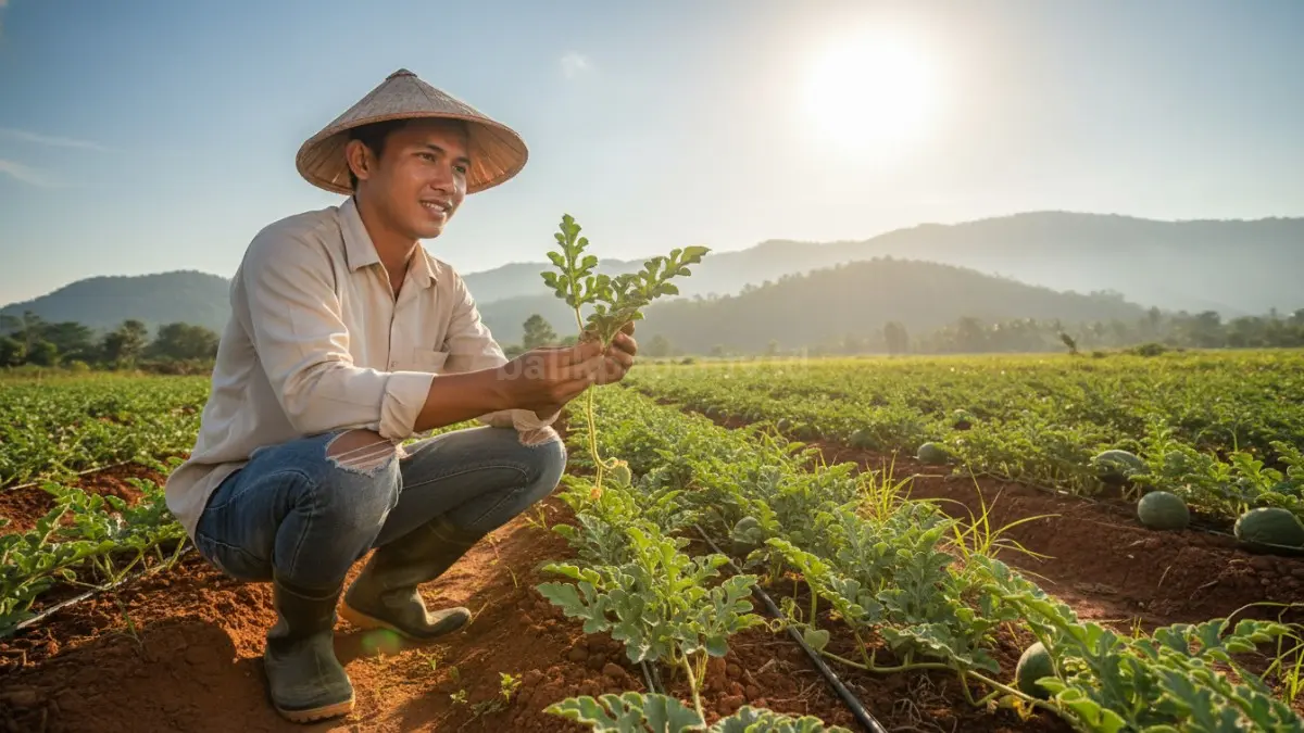 Pilih bibit semangka tahan panas agar pertumbuhan buah stabil dan panen tetap maksimal saat kemarau.
