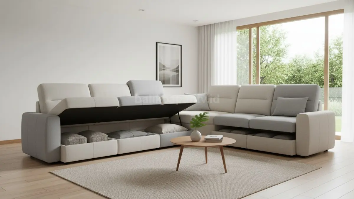 Sofa L-shape modular multifungsi (BTV/Ai)