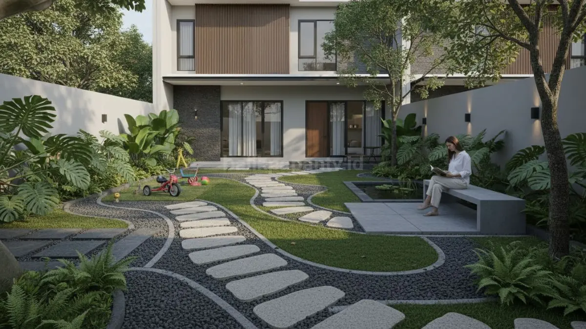 Taman Bermain Multifungsi dengan Jalur Pijakan
