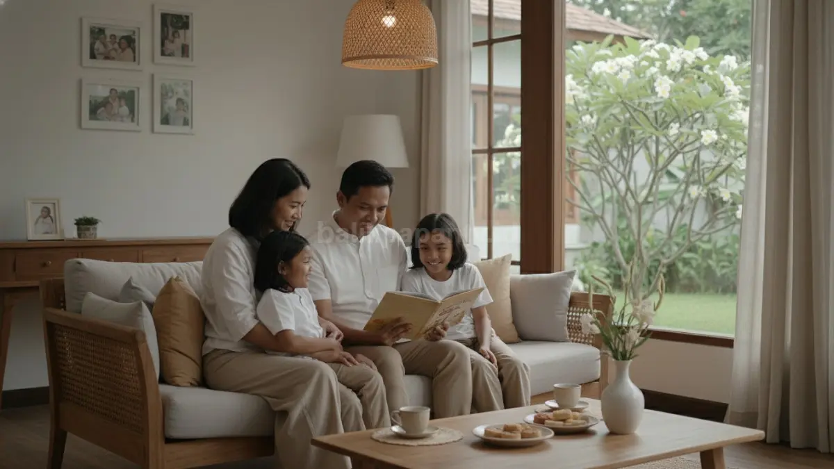 Waktu ngobrol tanpa gawai membantu anak merasa didengar dan membangun kedekatan emosional keluarga setiap hari.  (BTV/Ai)
