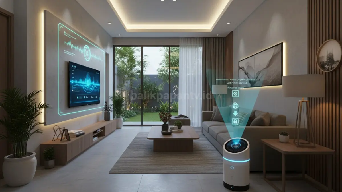 AI mempelajari kebiasaan penghuni, lalu otomatis menghemat energi dengan mengatur perangkat dan pendingin ruangan.