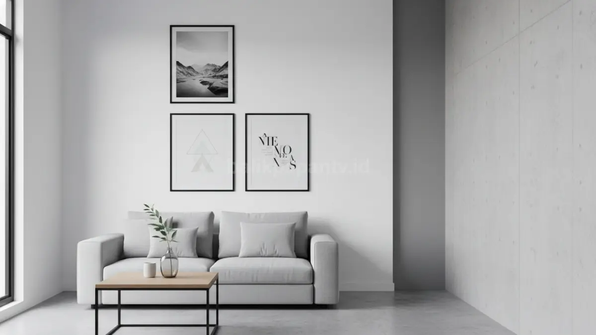 Bingkai hitam matte untuk ruang modern industrial (BTV/Ai)