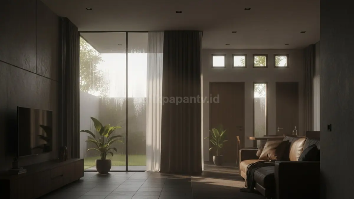 Contoh kesalahan desain rumah tropis yang membuat ruangan terasa panas dan pengap
