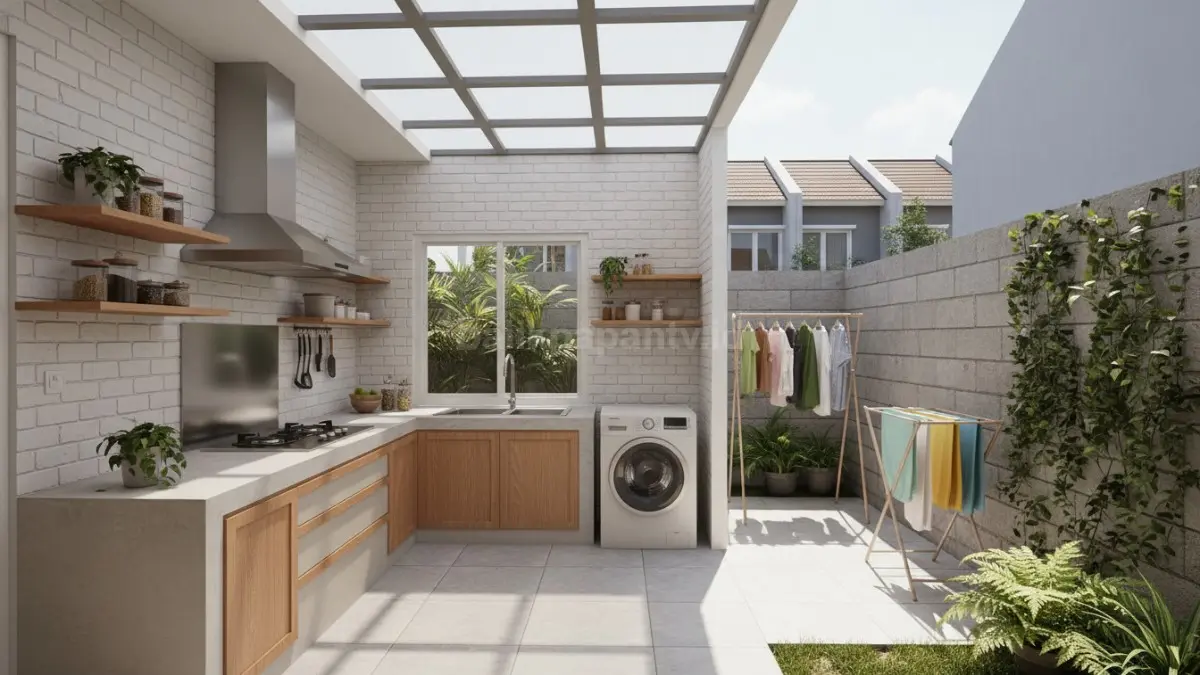 Dapur Belakang Semi Terbuka. (BTV/Ai)
