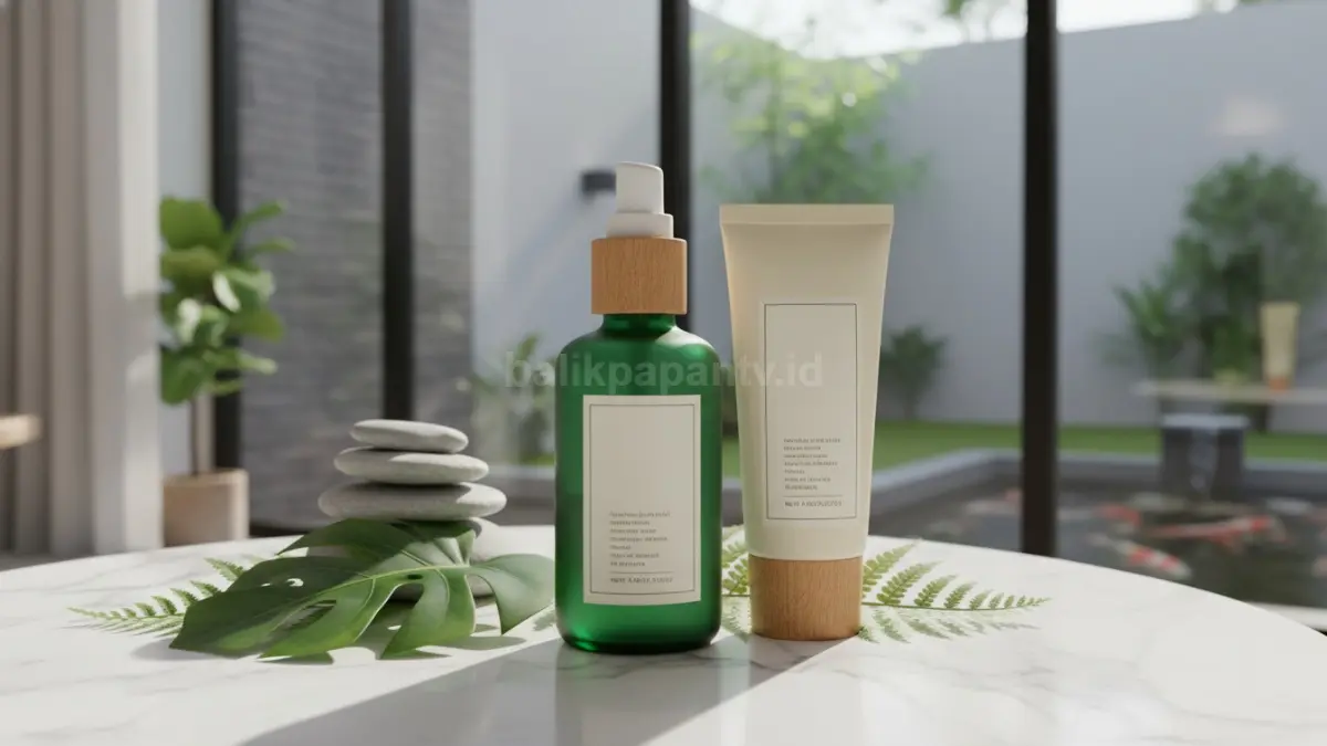 Detail kemasan skincare dengan nomor izin edar dan komposisi bahan aktif produk beauty
