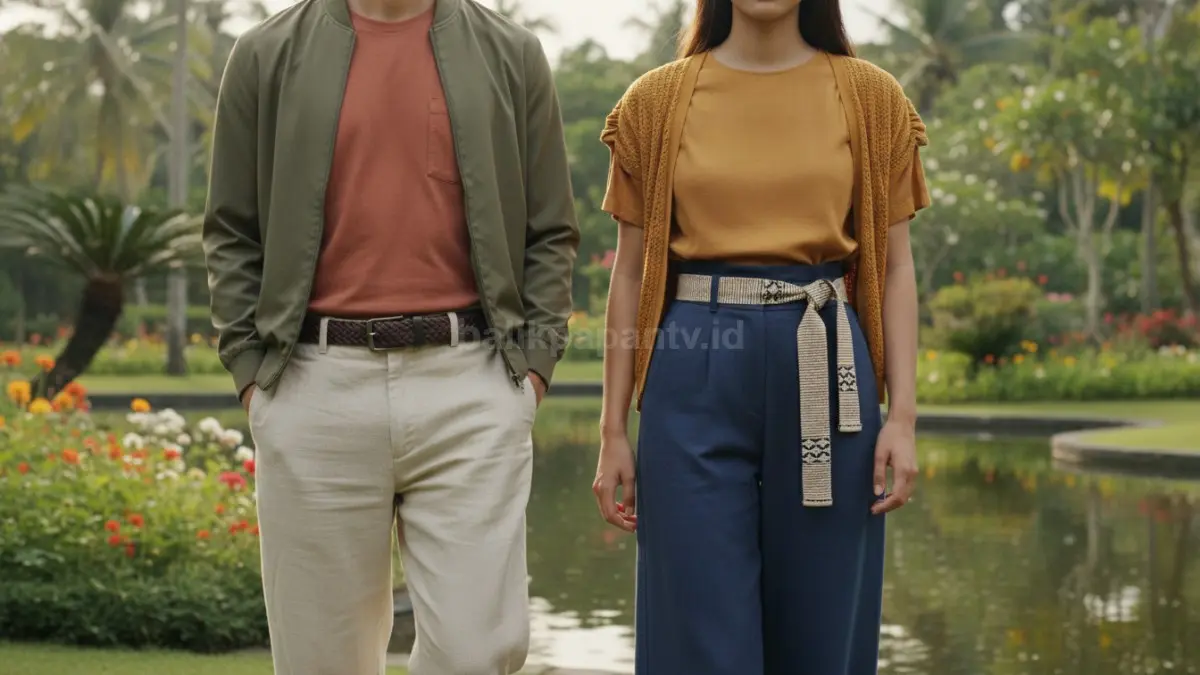 Fashion ikat pinggang unisex dipadukan outfit santai modern yang nyaman dipakai sehari-hari
