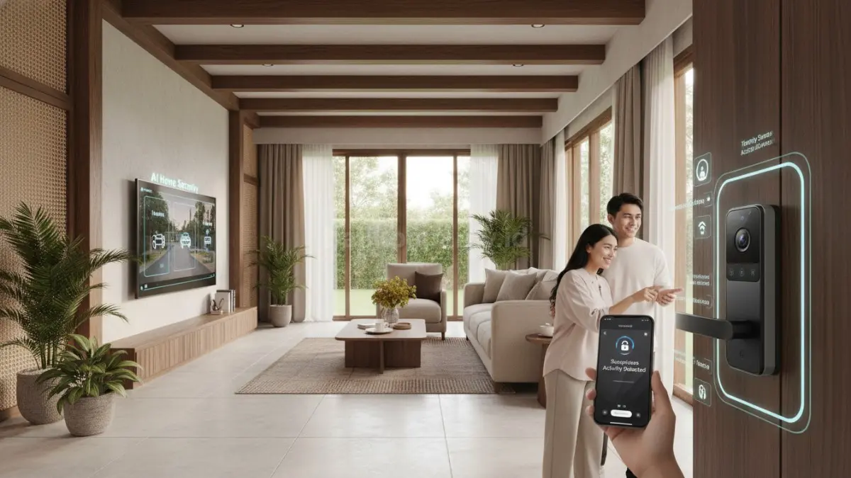 Kamera AI dan smart lock modern bikin rumah lebih aman, praktis, nyaman, serta terpantau real-time setiap hari.
