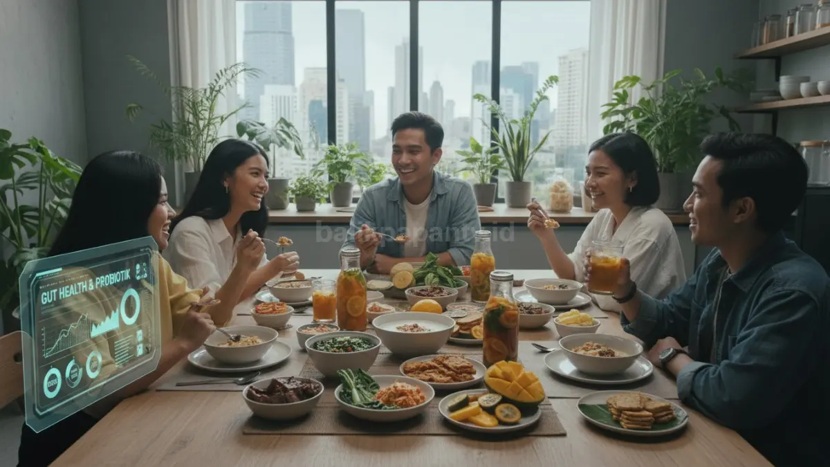 makanan probiotik dan pola makan sehat modern yang ramai jadi tren gut health 2026 (BTV/Ai)