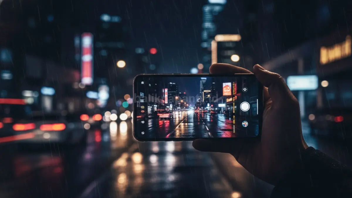 Night Video HONOR 600 Pro saat merekam suasana malam minim cahaya (BTV/Ai)