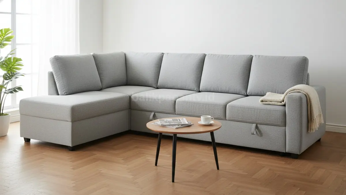  Sofa L minimalis dengan penyimpanan tersembunyi (BTV/Ai)