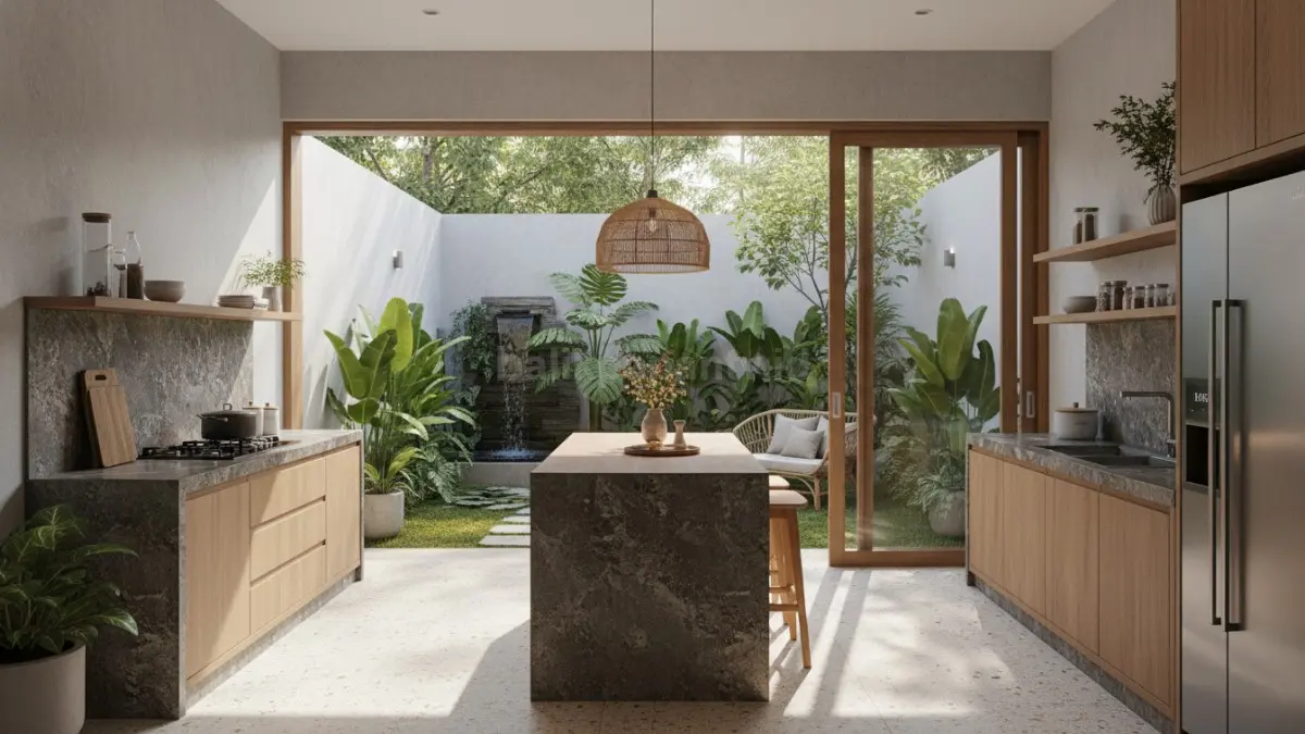 Dapur Terbuka Menghadap Taman. (BTV/Ai)