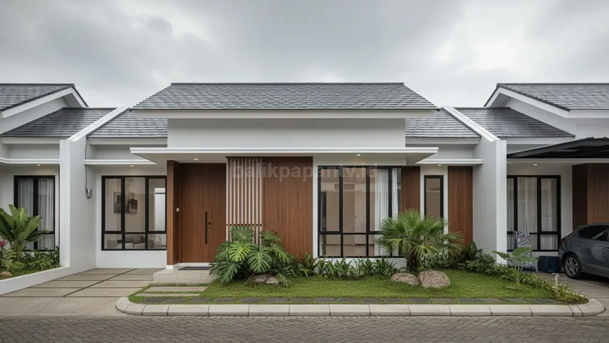 Flat Roof Modern Tropis. (BTV/Ai)