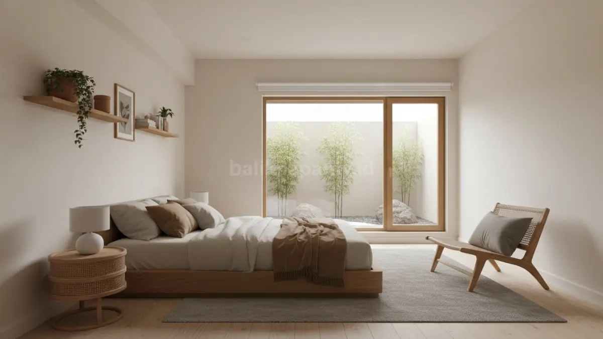 Kasur Rendah dengan Dominasi Warna Natural (BTV/Ai)